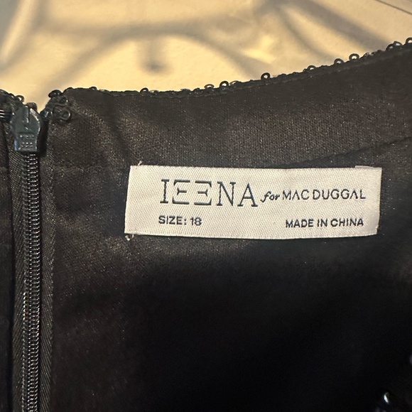 Leena for Mac Duggal Gown Style 26490 Sequined Black Size 18 - Picture 3 of 7